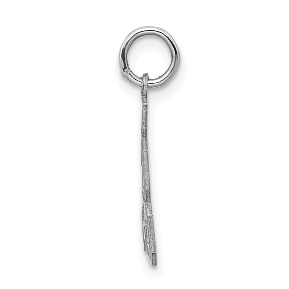 Sterling Silver/Rhodium-plated Satin Number 93 Charm - Picture 2 of 4